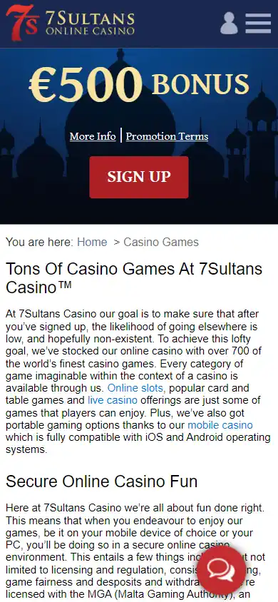 7 Sultans Casino screenshot 5