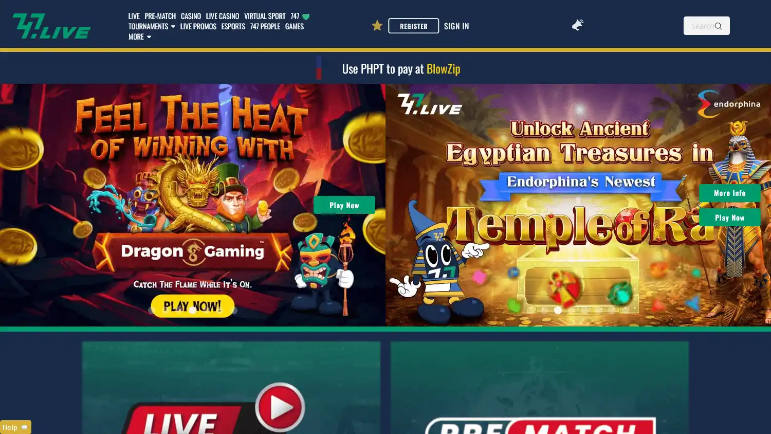 747.live Casino screenshot 1