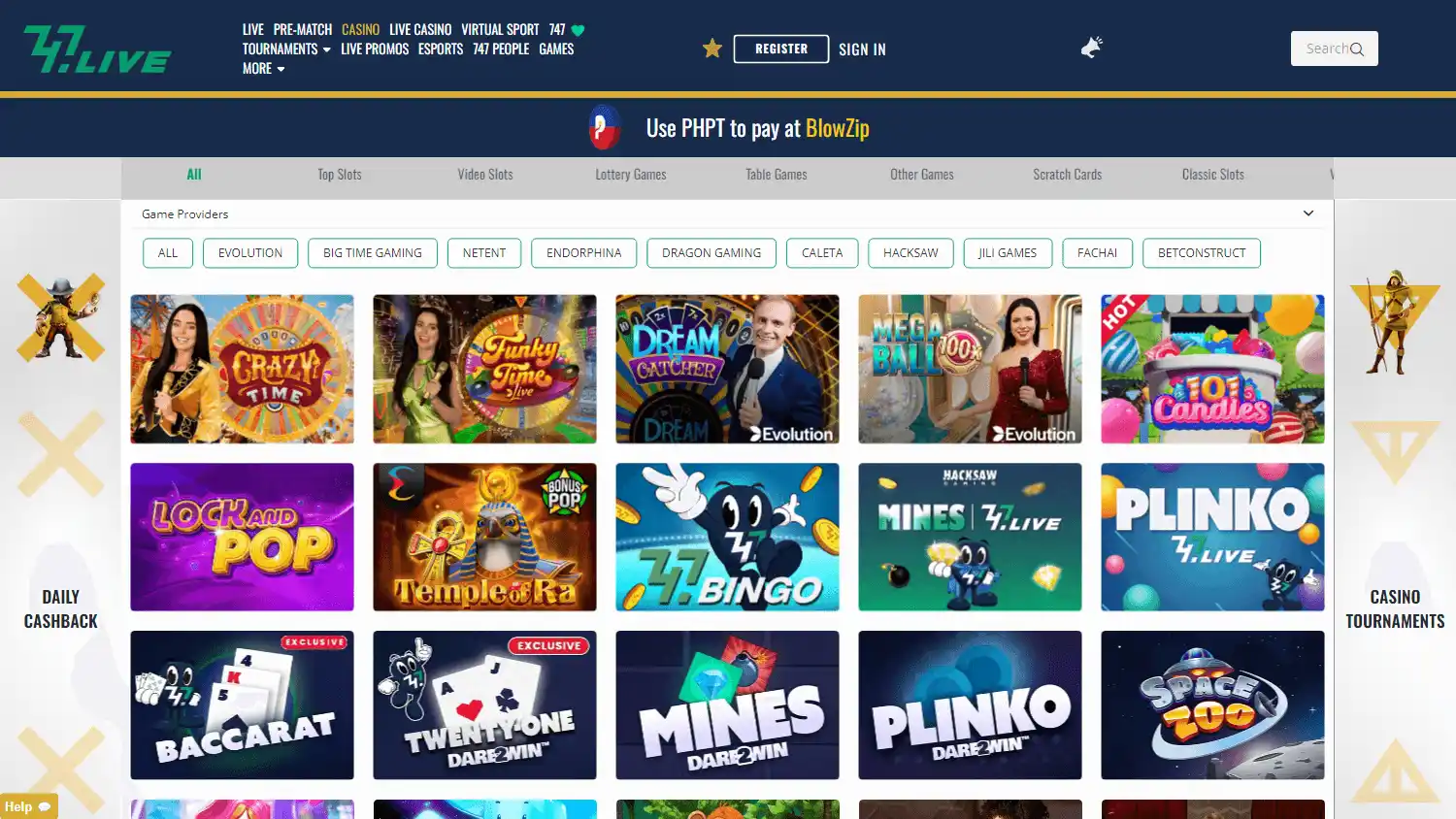747.live Casino screenshot 2
