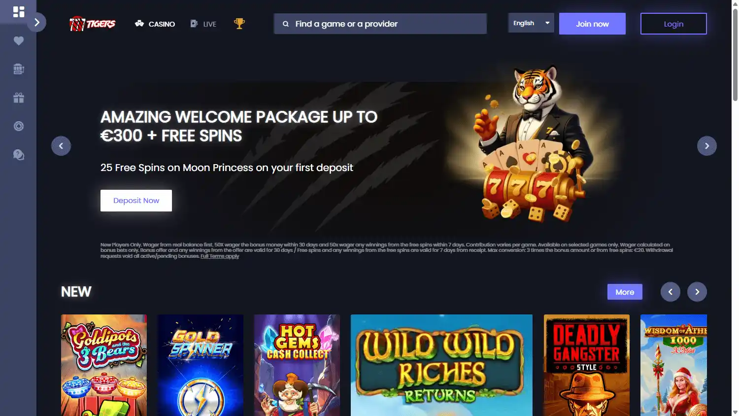 777Tigers Casino screenshot 1