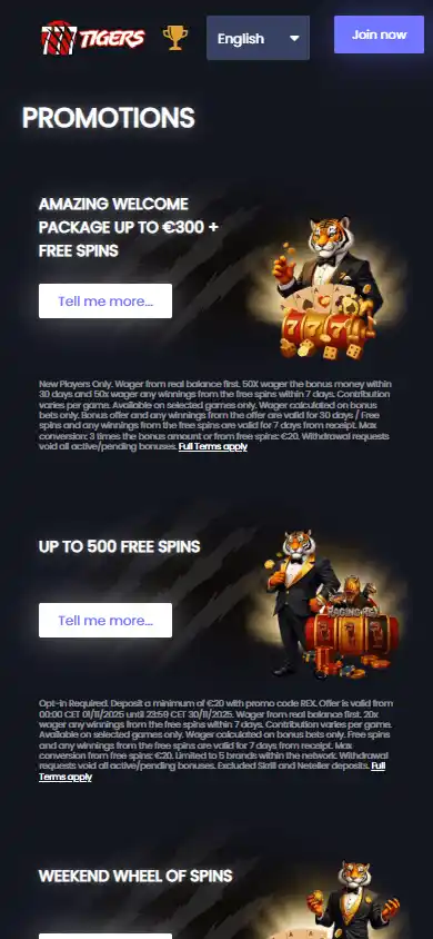 777Tigers Casino screenshot 6