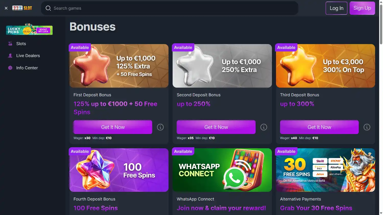 77xslot Casino screenshot 3