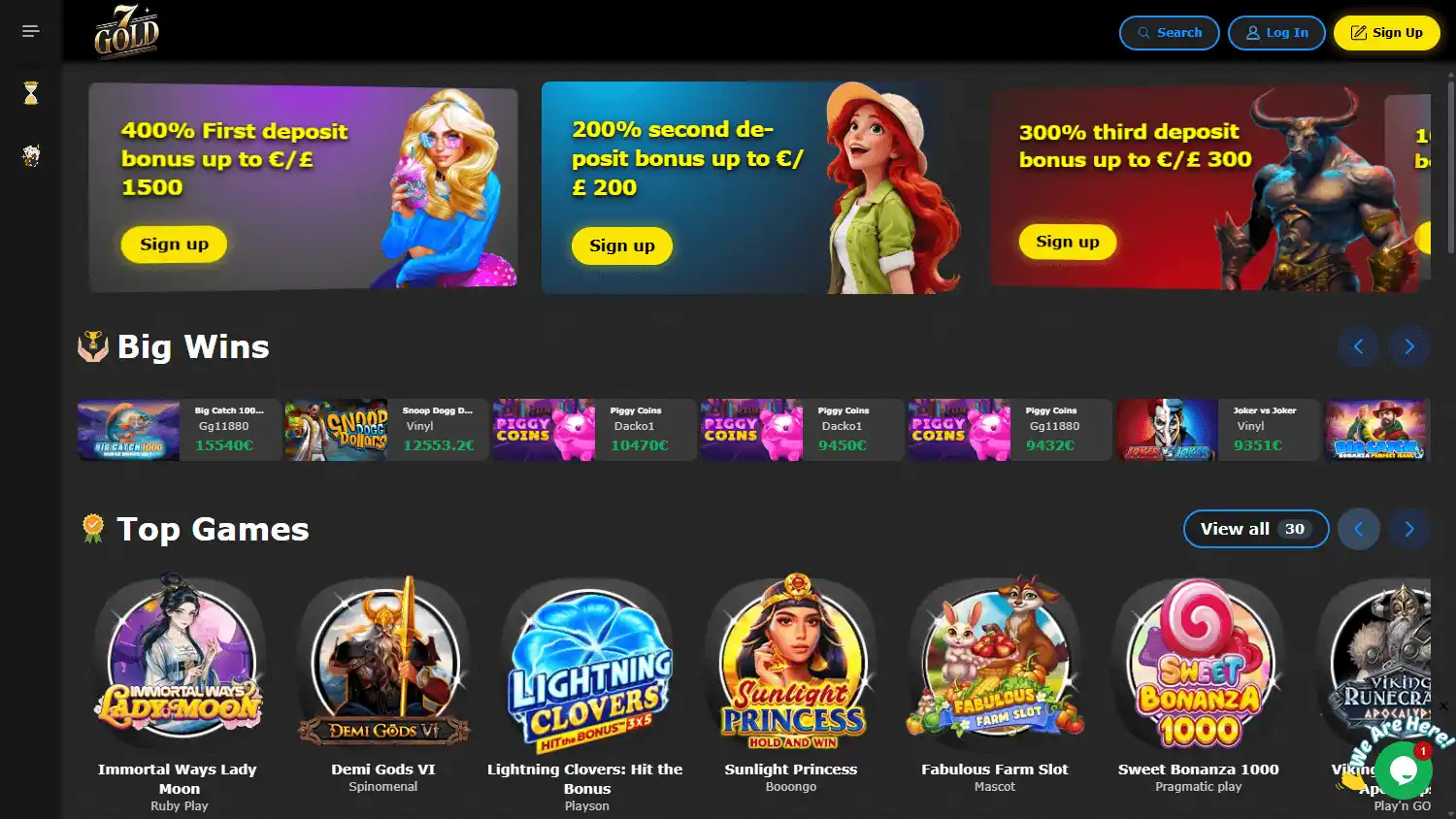 7GOLD Casino screenshot 1