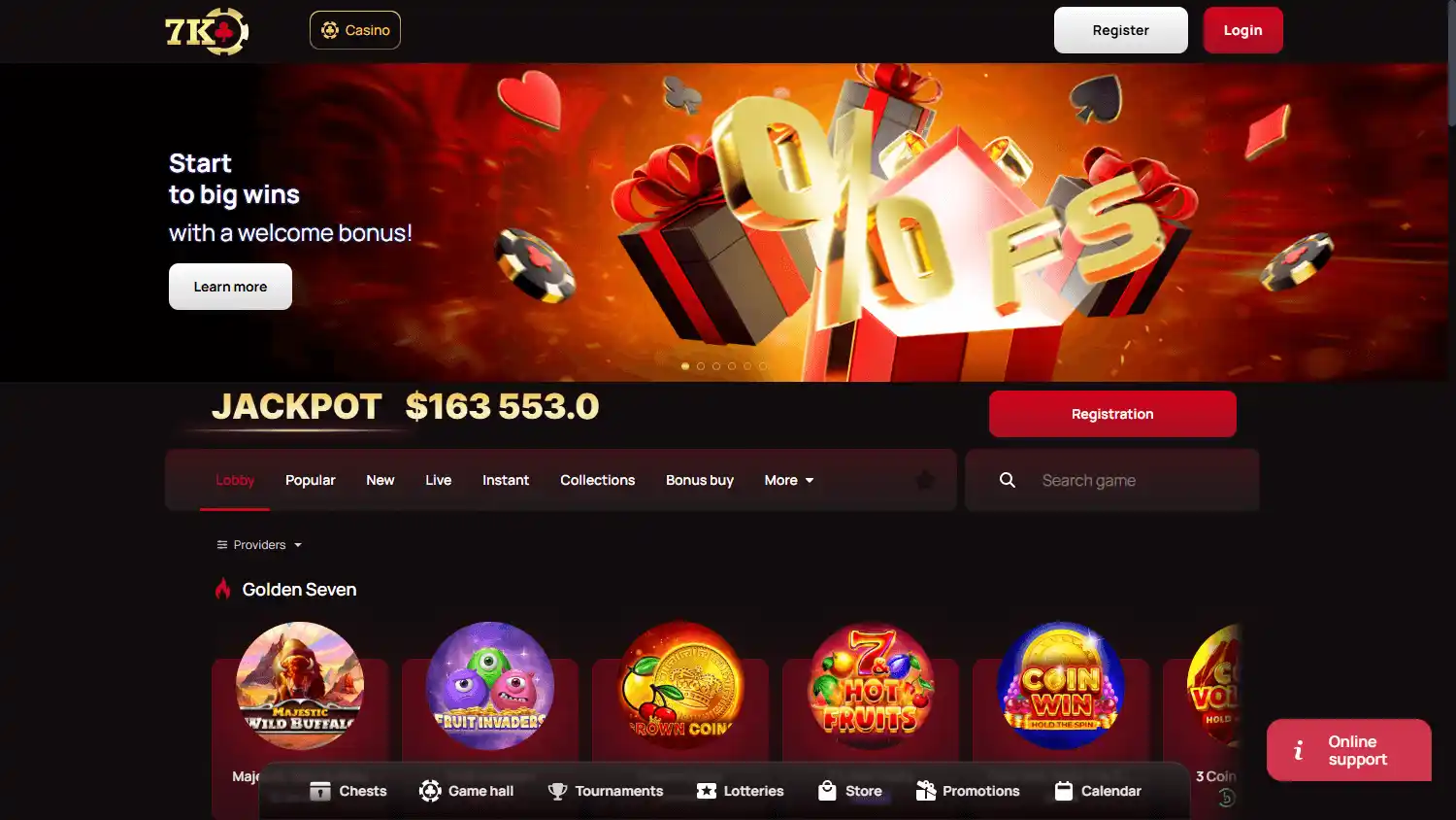 7K Casino screenshot 1