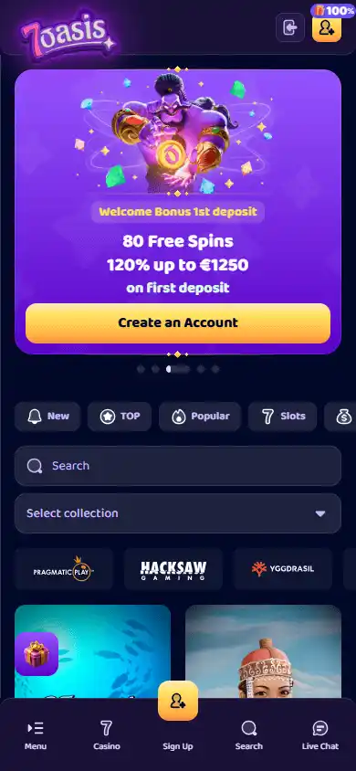 7oasis Casino screenshot 5