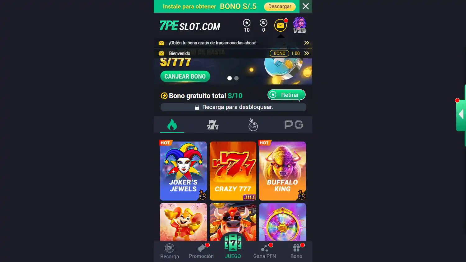 7PE Slot Casino screenshot 1