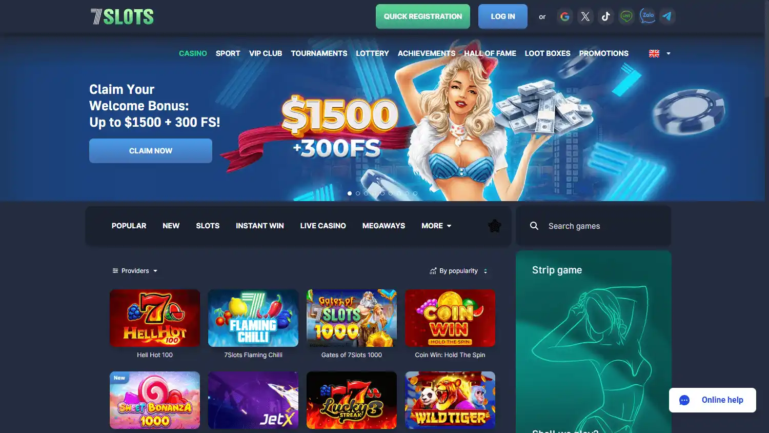 7Slots Casino screenshot 1