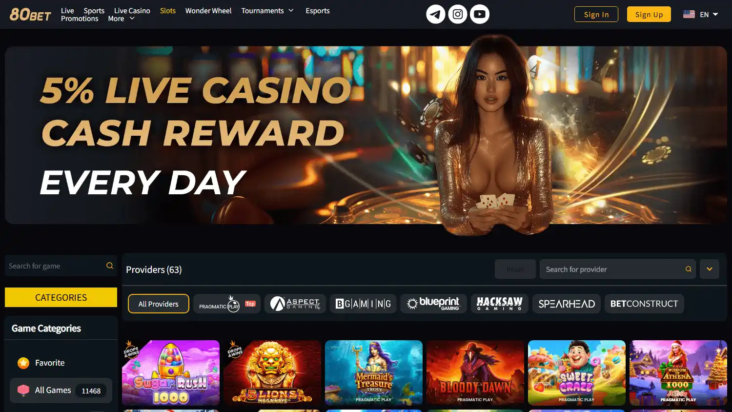 80BET Casino screenshot 2