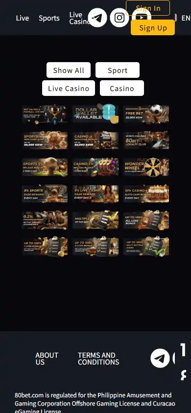 80BET Casino screenshot 4