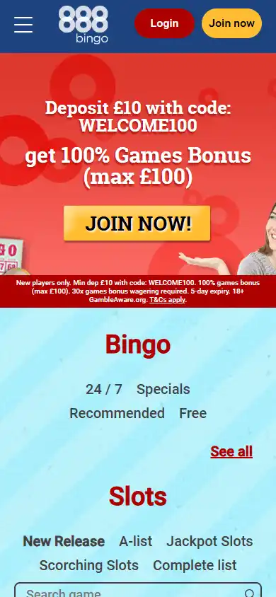 888 Bingo Casino screenshot 4