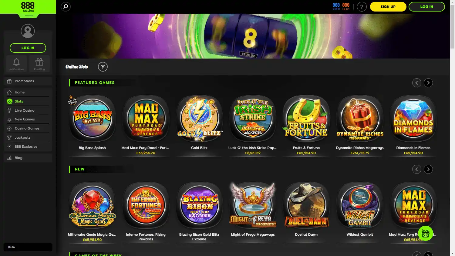 888 Casino screenshot 2