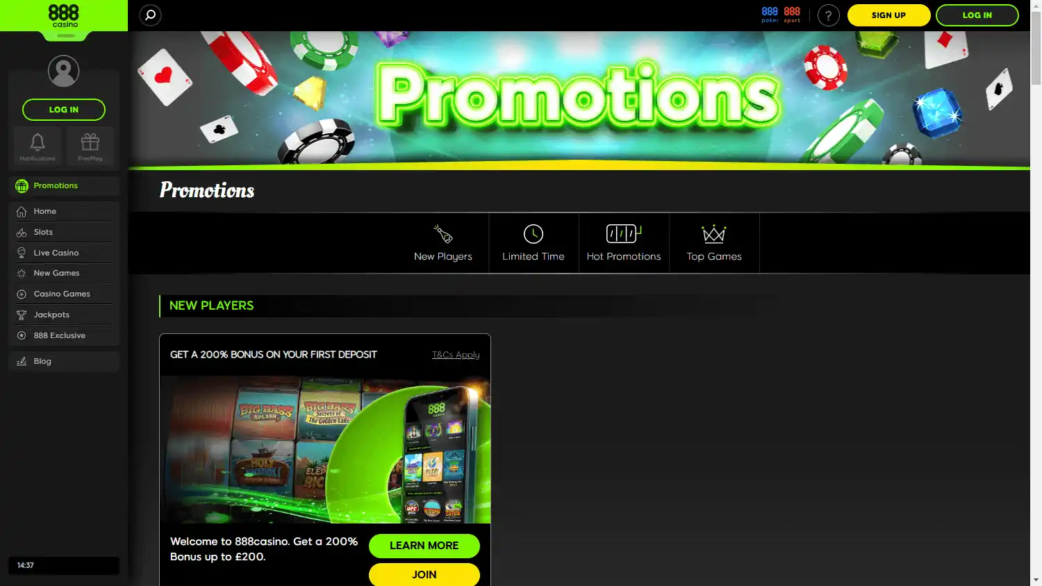 888 Casino DK screenshot 3