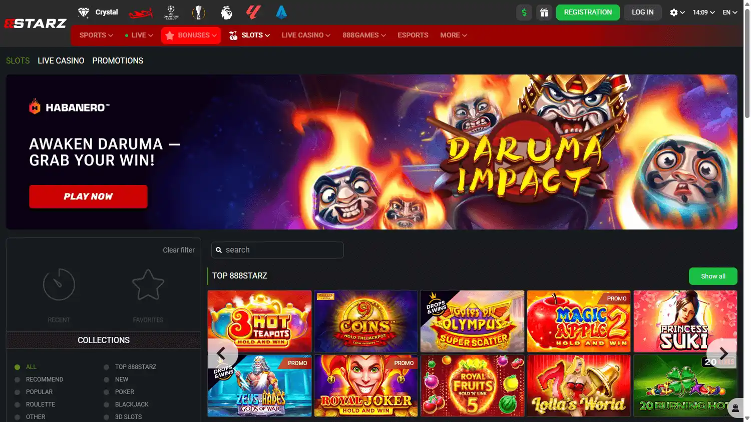 888Starz Casino screenshot 2