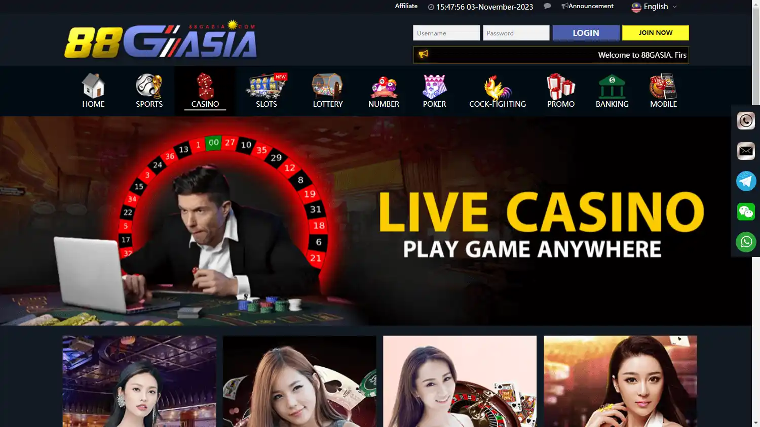 88GASIA Casino screenshot 1