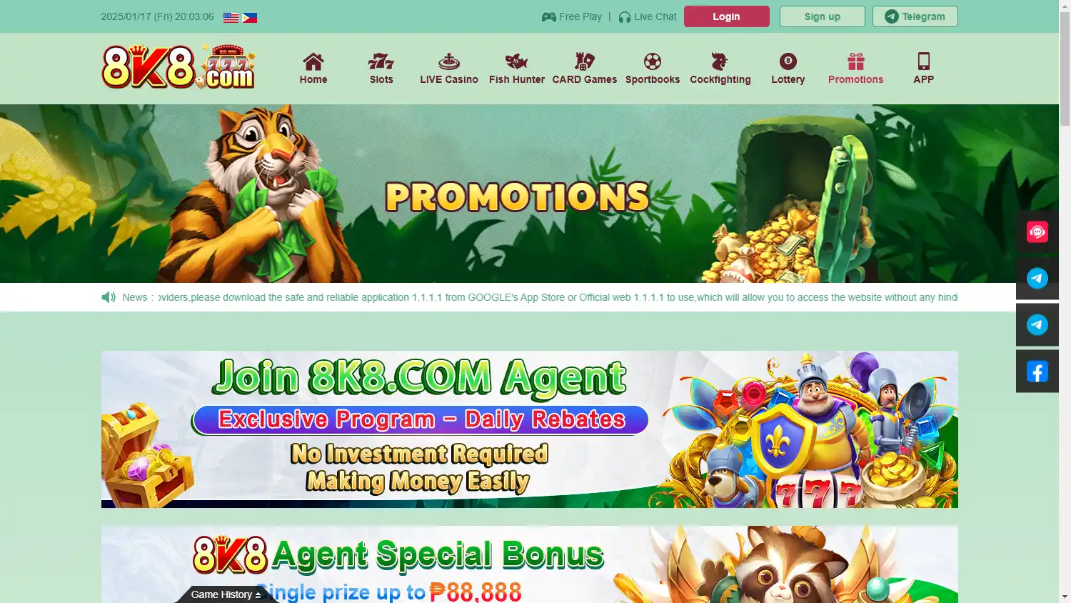 8K8 Casino screenshot 3