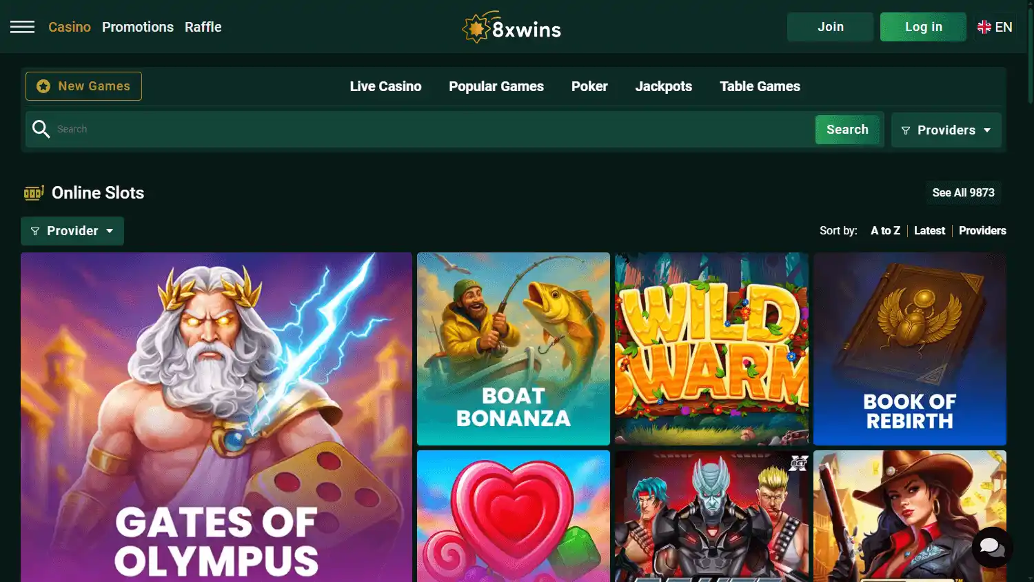 8xwins Casino screenshot 2
