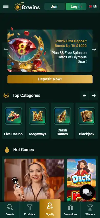 8xwins Casino screenshot 4