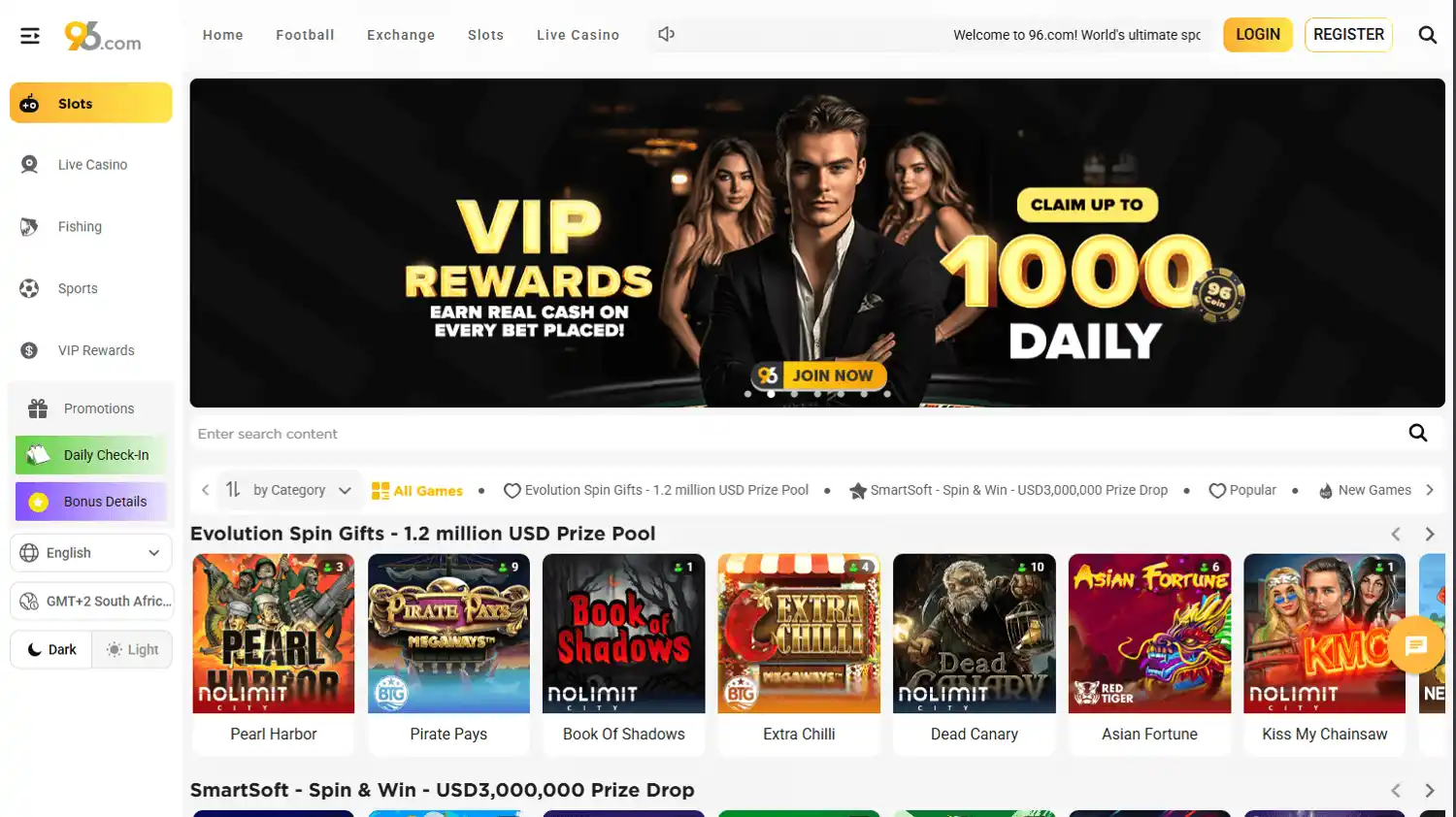 96.com Casino screenshot 2