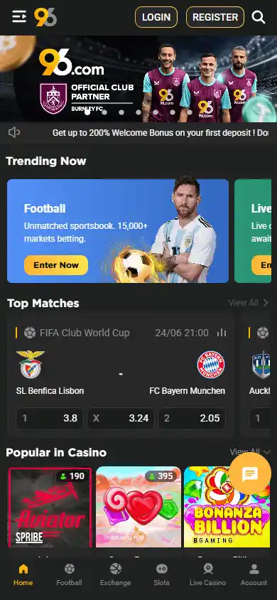 96.com Casino screenshot 4