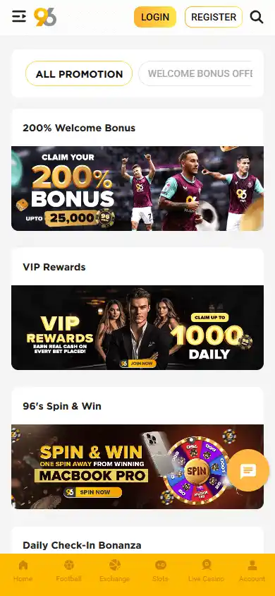 96.com Casino screenshot 6