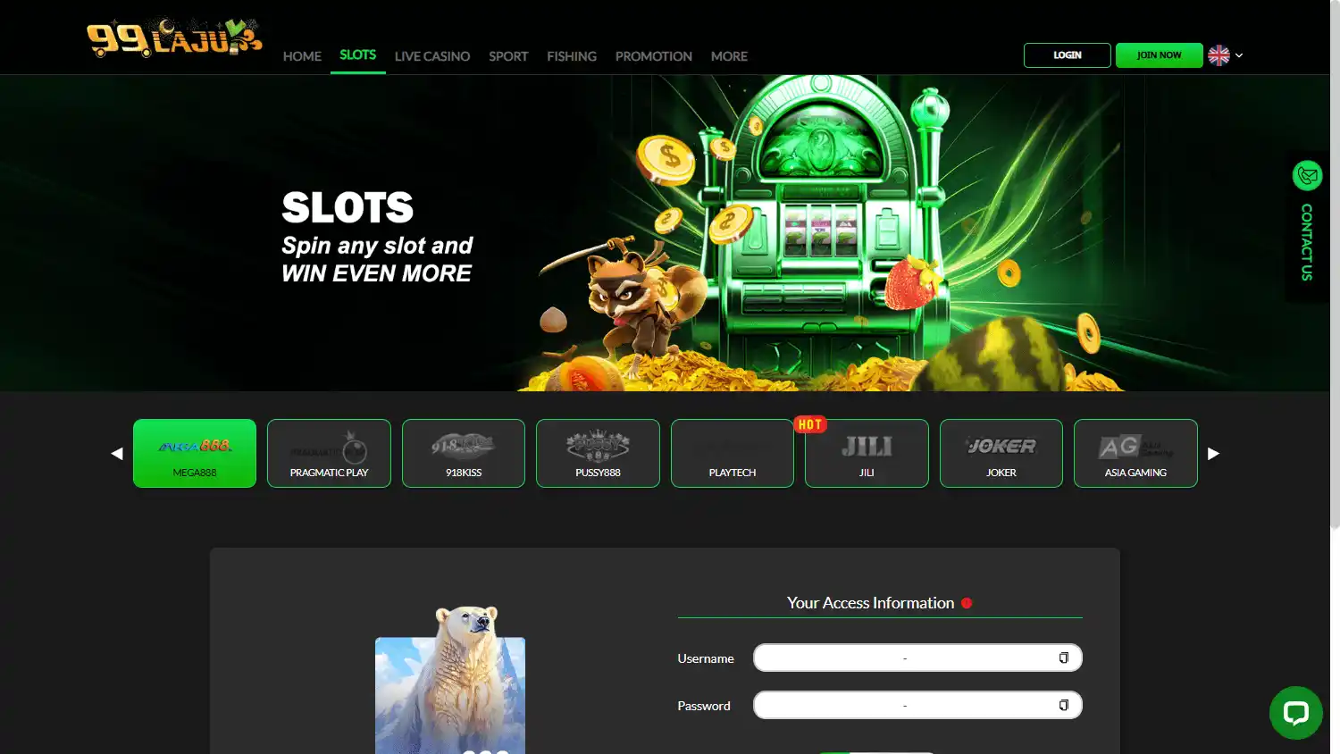 99LAJU Casino screenshot 2