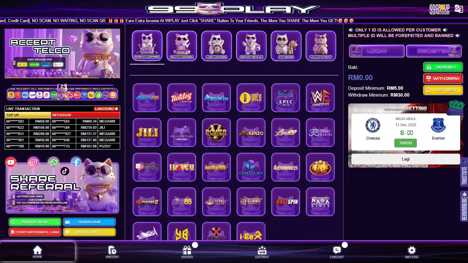 99Play Casino screenshot 1