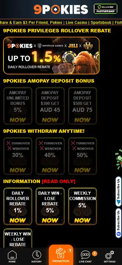 9POKIES Casino screenshot 4