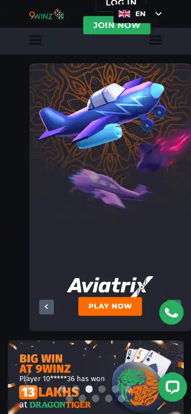 9winz Casino screenshot 2