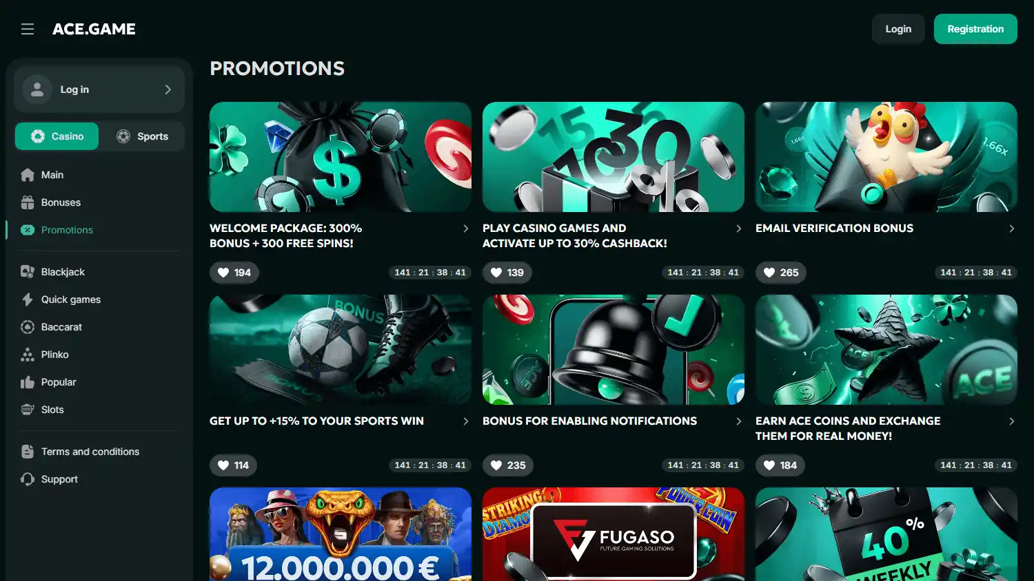 Ace Game Casino screenshot 2