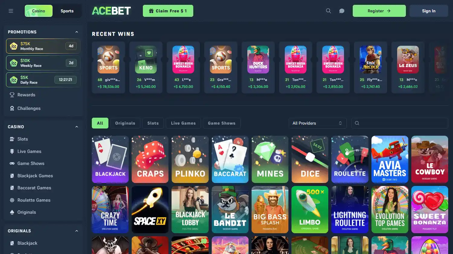 AceBet Casino screenshot 2