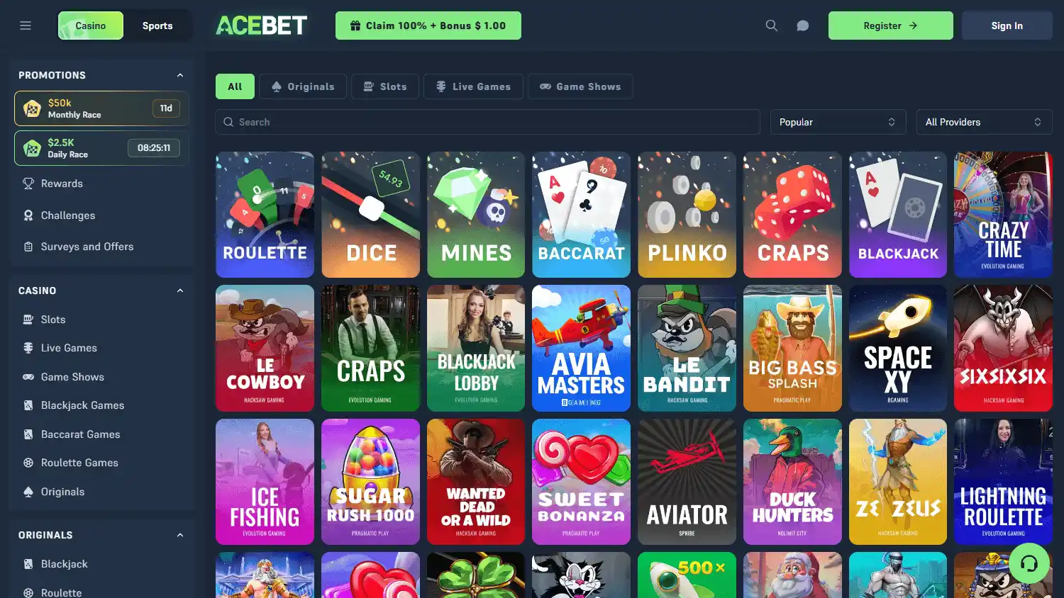 AceBet Casino screenshot 3