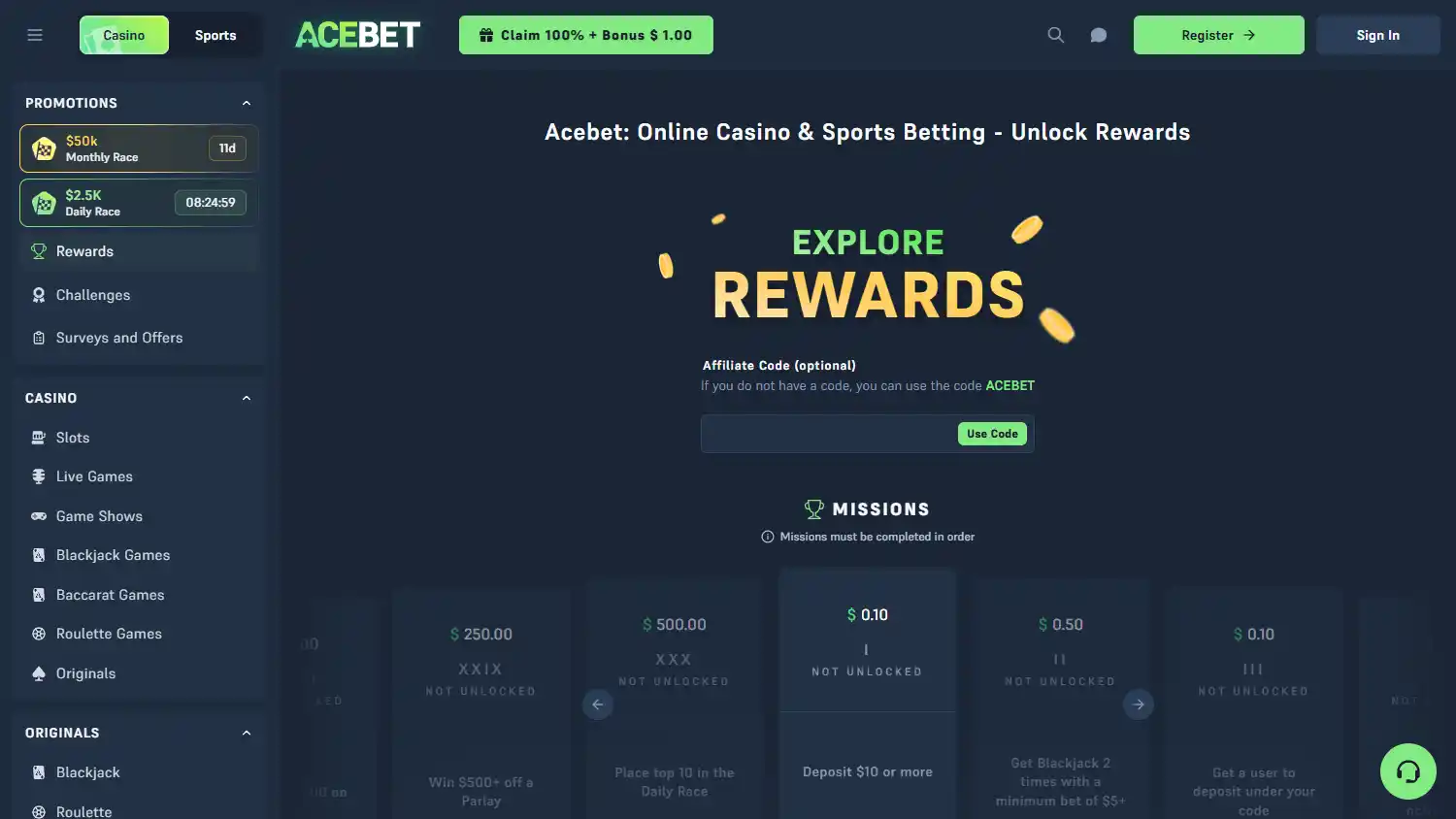 AceBet Casino screenshot 4