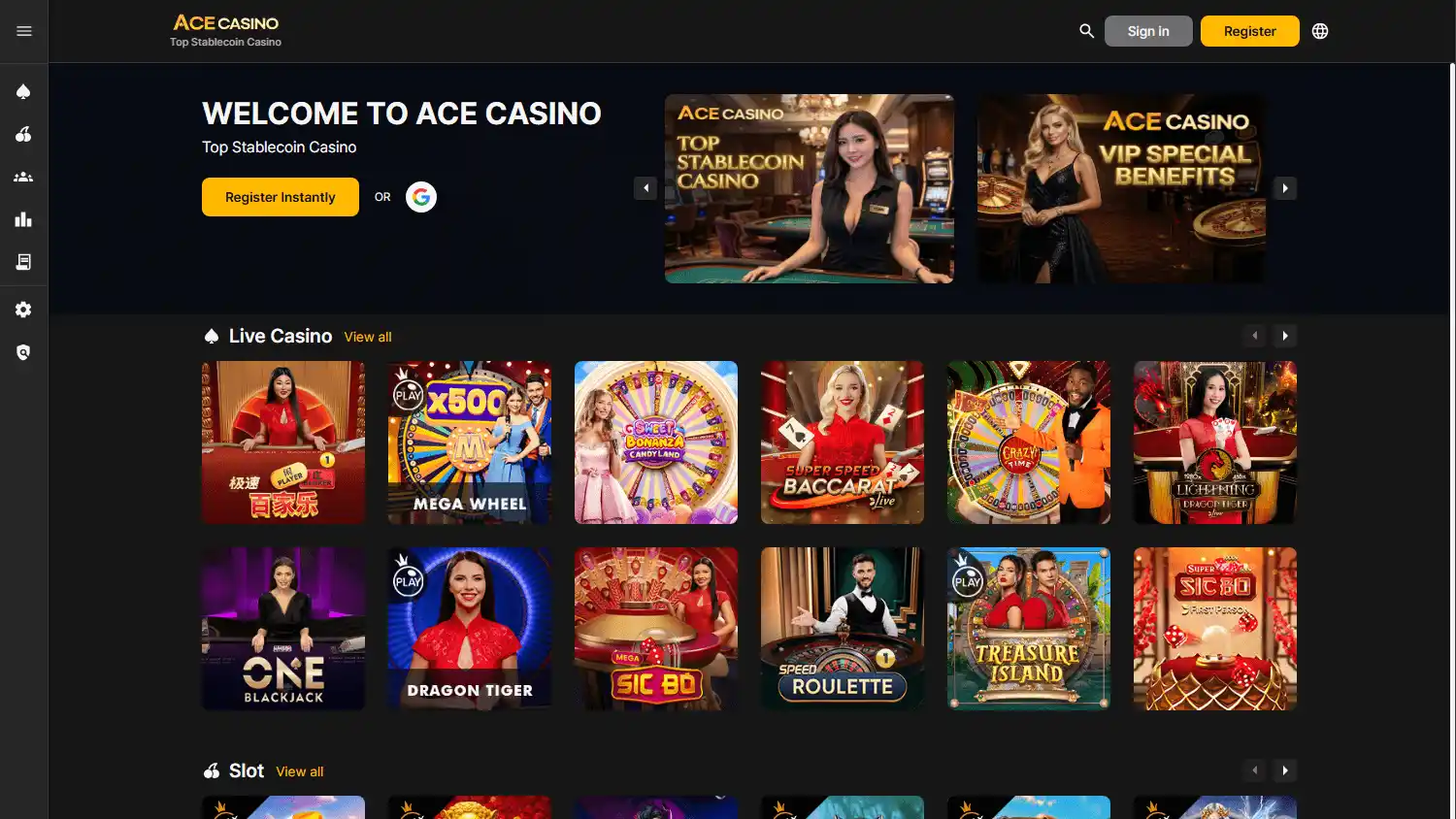 Acecasino.io screenshot 1