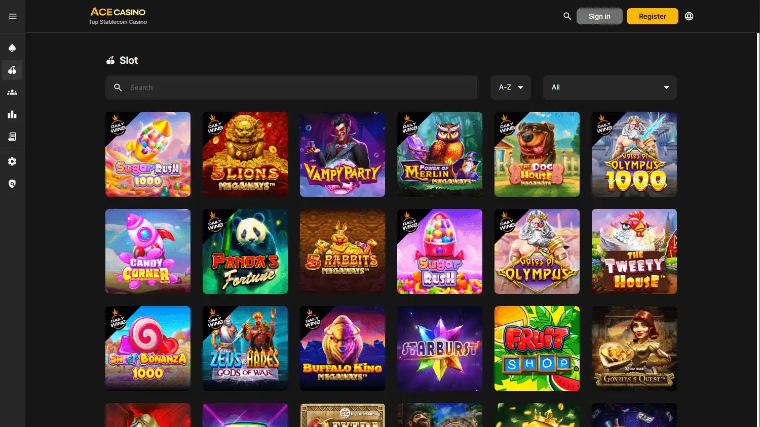 Acecasino.io screenshot 2