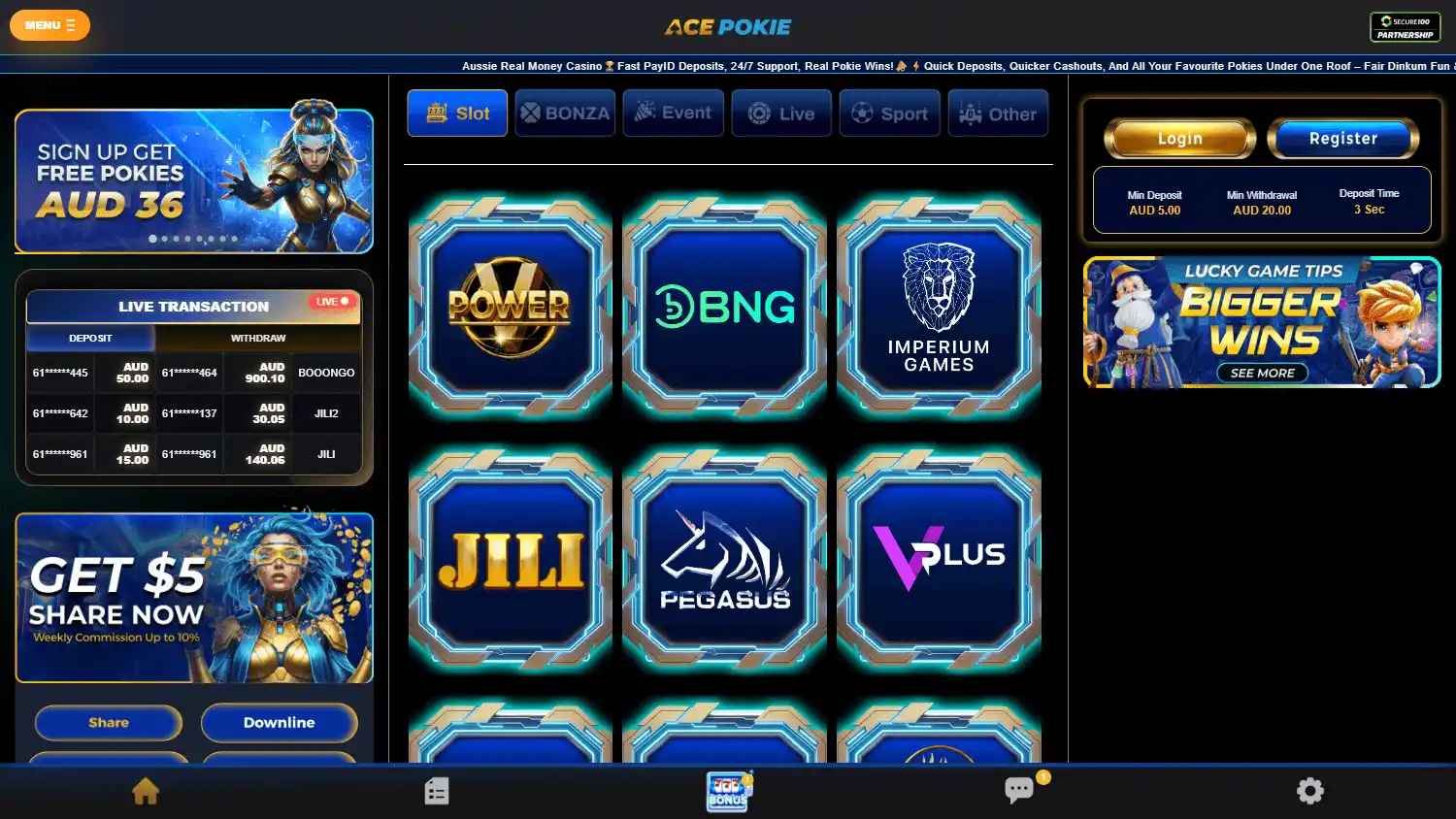 AcePokie Casino screenshot 1