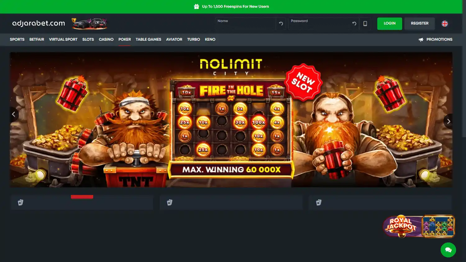 Adjarabet Casino screenshot 3