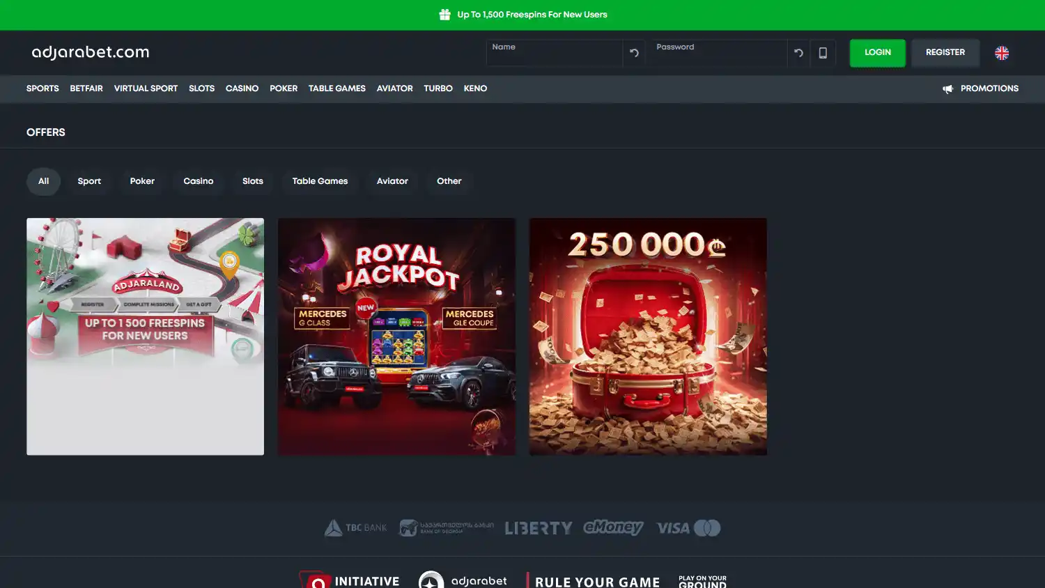 Adjarabet Casino screenshot 4