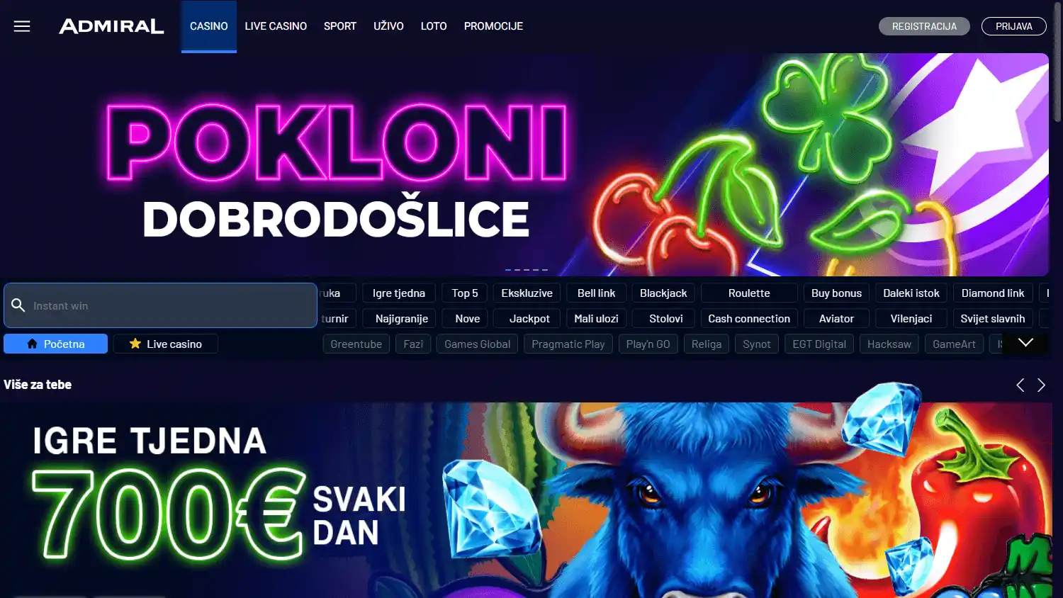 Admiral Casino screenshot 1