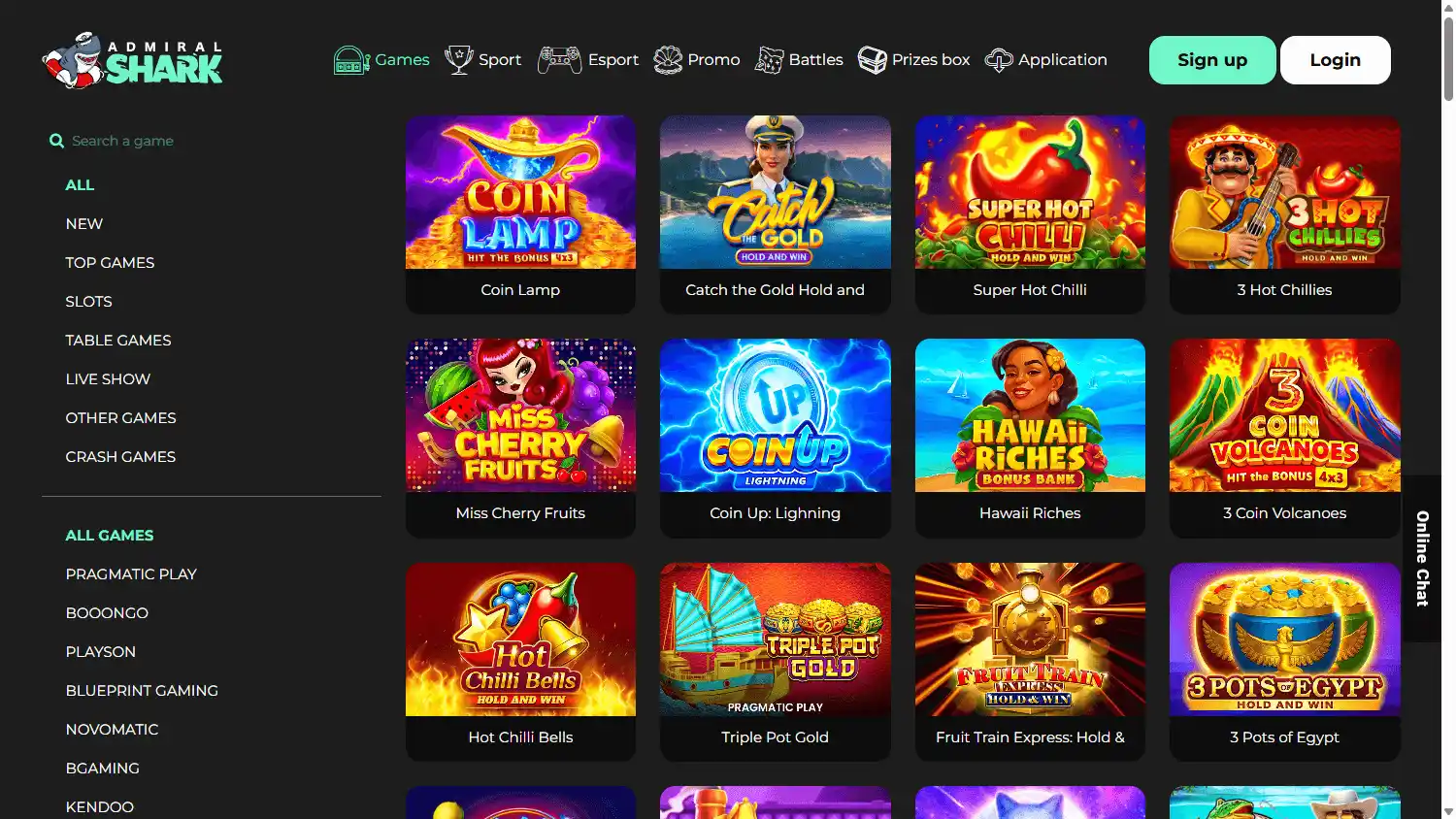 Admiral Shark Casino screenshot 2