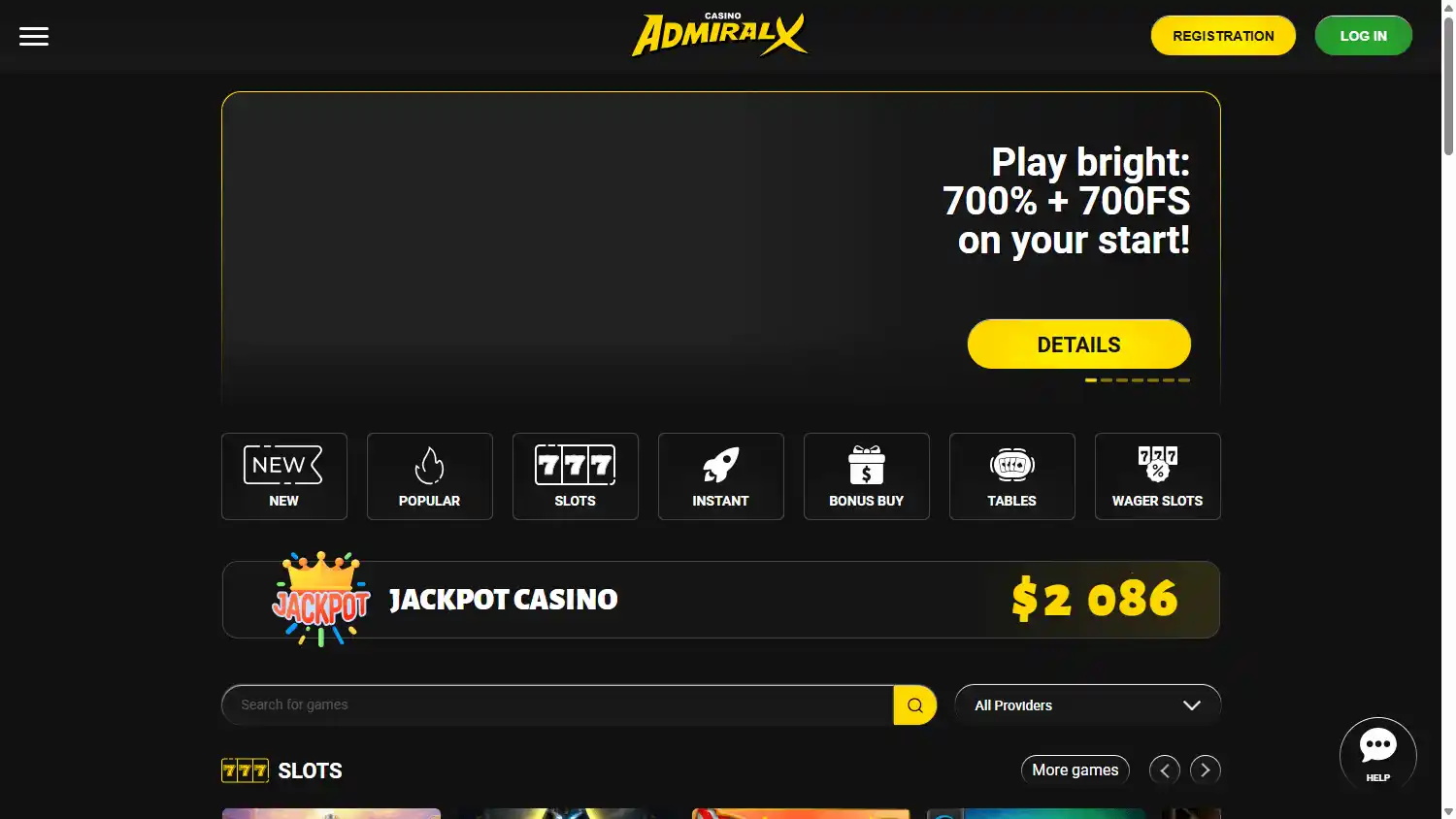 Admiral-X Casino screenshot 1