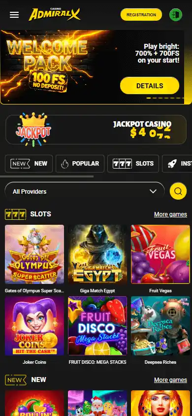 Admiral-X Casino screenshot 4