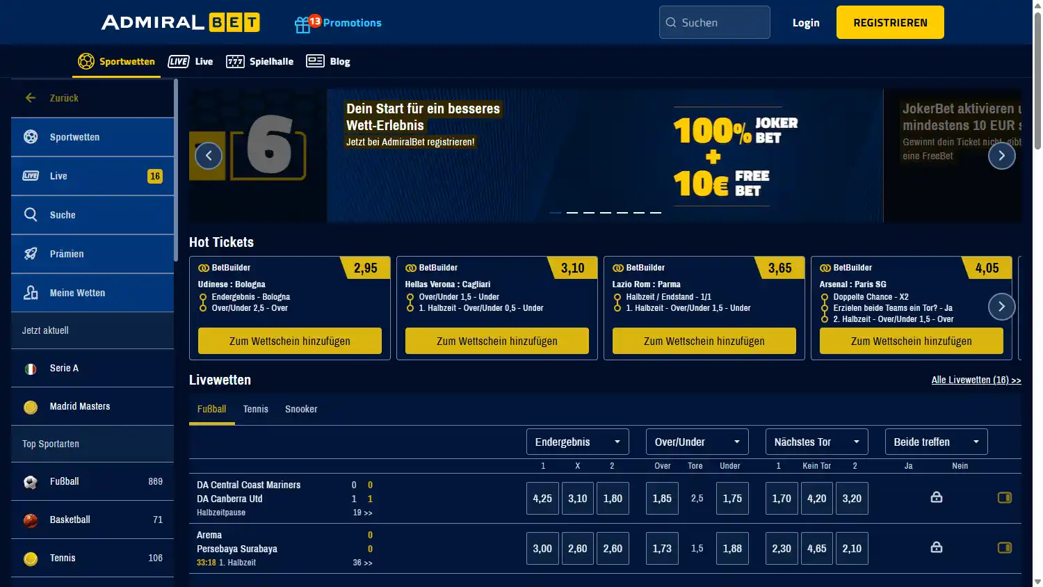 AdmiralBet Casino DE screenshot 1
