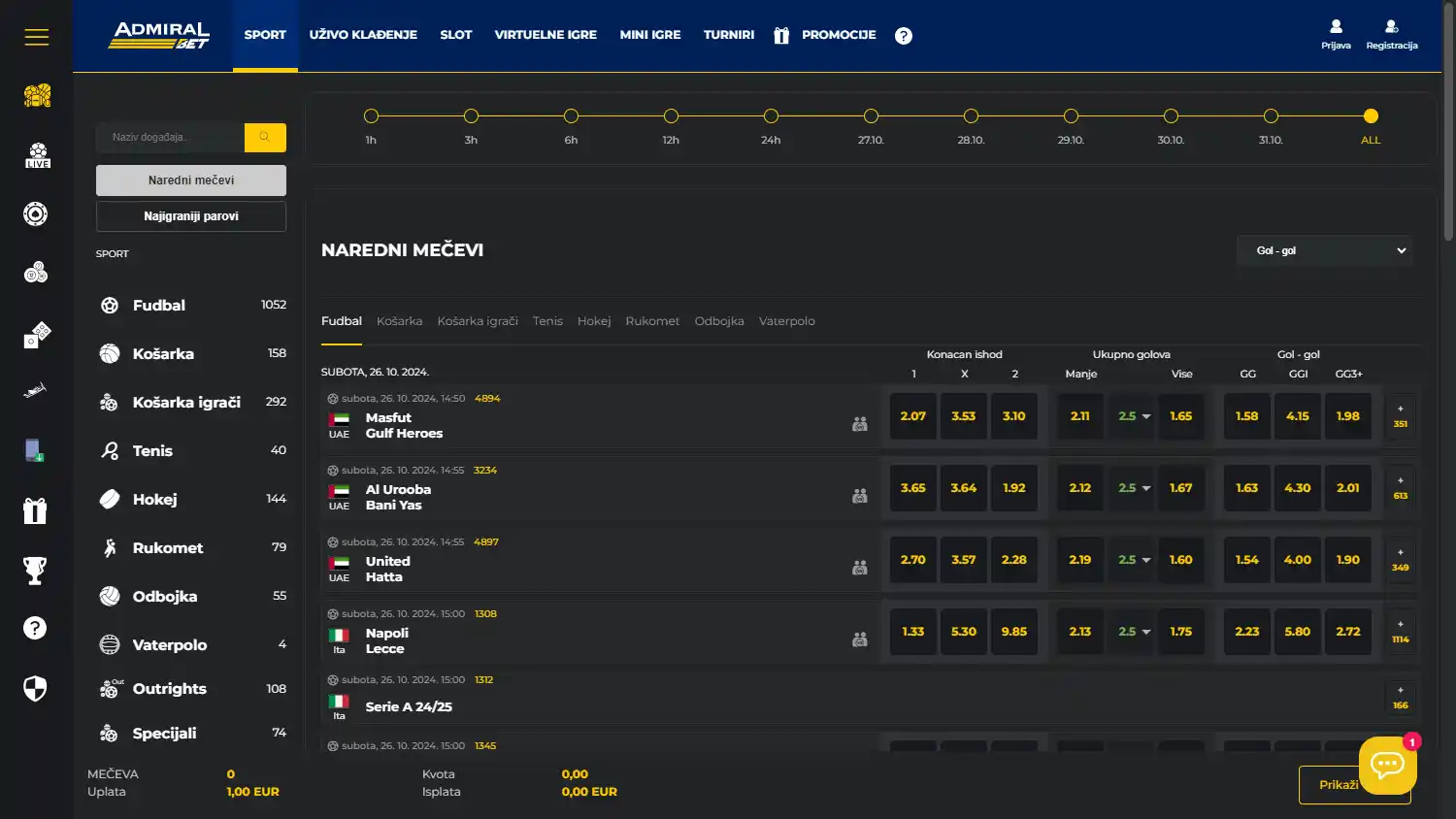 AdmiralBet Casino ME screenshot 1