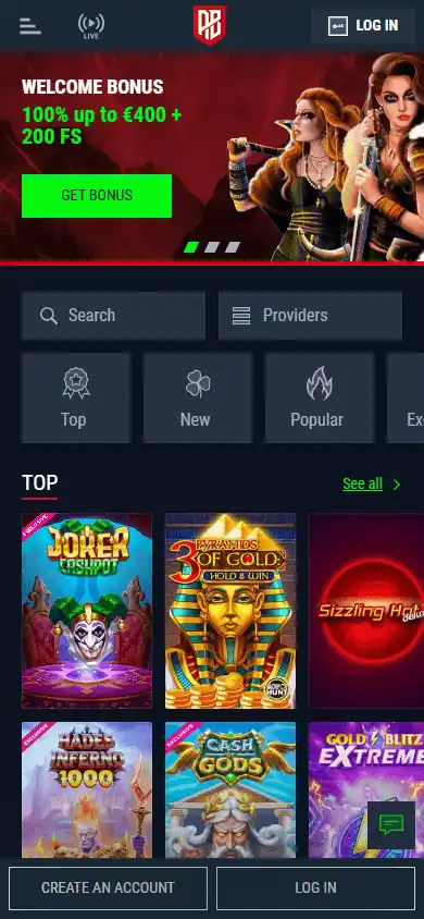 Adoniobet Casino screenshot 5