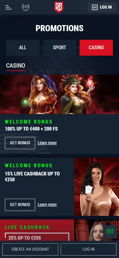Adoniobet Casino screenshot 6