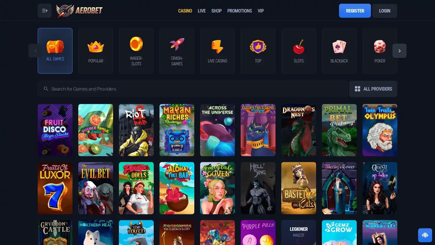 Aerobet Casino screenshot 2