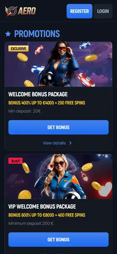 Aerobet Casino screenshot 6