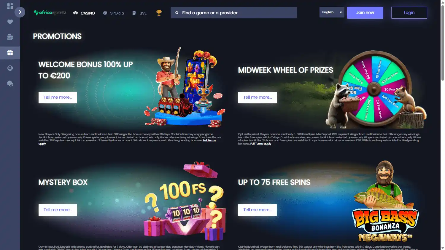 Africa Sports Casino screenshot 3