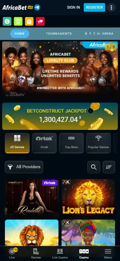 AfricaBet Casino screenshot 5