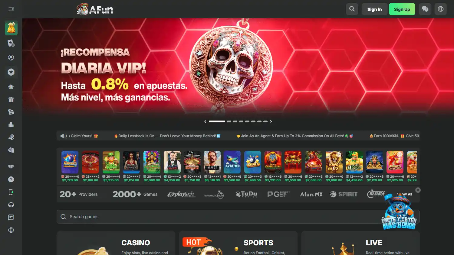 Afun Casino screenshot 1